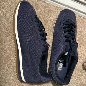 Snake skin navy Nike Cortez